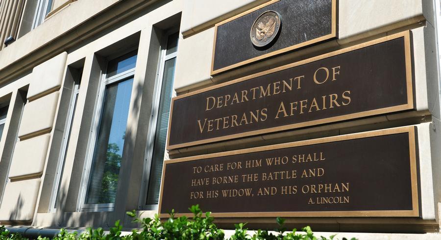 The Department of Veterans Affairs signage