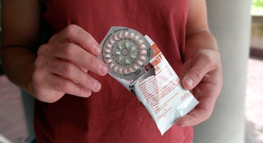 Birth control pills are pictured.